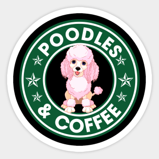 Poodles And Coffee Sticker